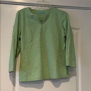 J. McLaughlin Green Long Sleeve Blouse